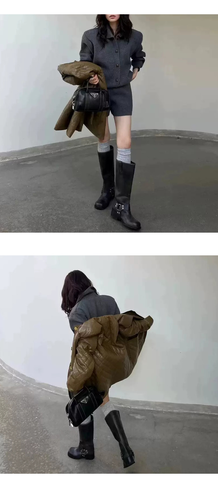 ONN [SET347](가디건+반바지)세트 제품 카라 가디건 반바지 투피스 꾸안꾸 카라넥 간절기 초겨울