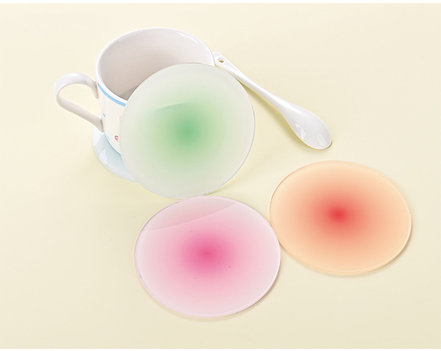 [DOO] 53034890 아크릴 캔디 원형 티코스터 컵받침 9.8cm /손님접대/코스타/커피/컵/코스터/반영구