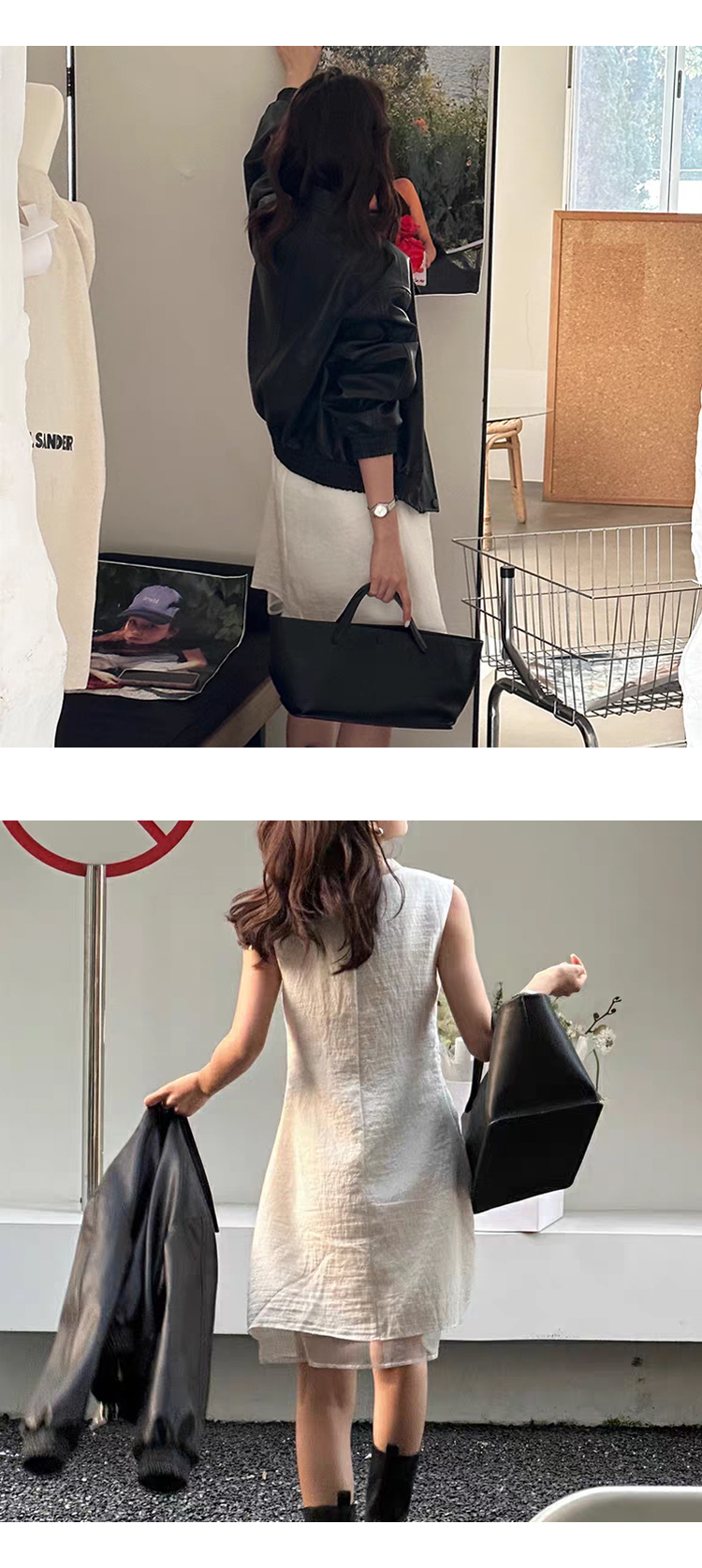 무료[ONN/[OPS1441]쉬폰 레이어드 나시 미니 원피스 시스루 여리여리 브이넥 옆지퍼 A라인 원피스