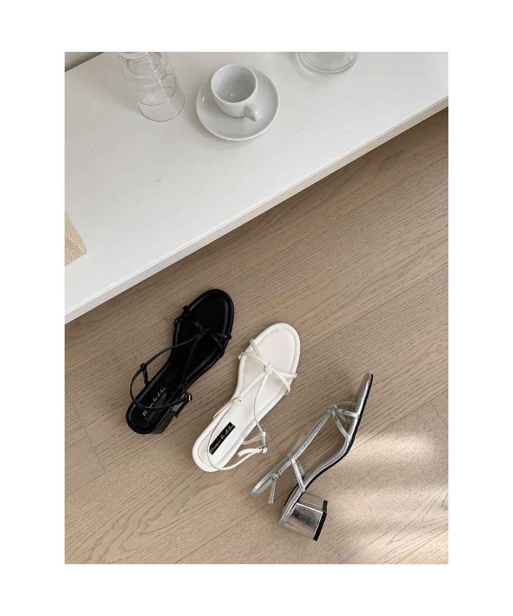 무료/[LUC/  1501 (3color) 여름 매듭 엣지 발편한 스트랩 샌들(5.5cm) 여성스러운 스타일 스트랩 구두 웨지샌들 슬리퍼 엣지