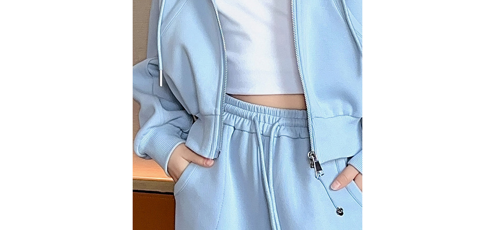 [DOO/ 55382523 후드숏탑 언니 트레이닝복 세트 청소년 어린이 운동복 무용 모자 점퍼 와이드 팬츠