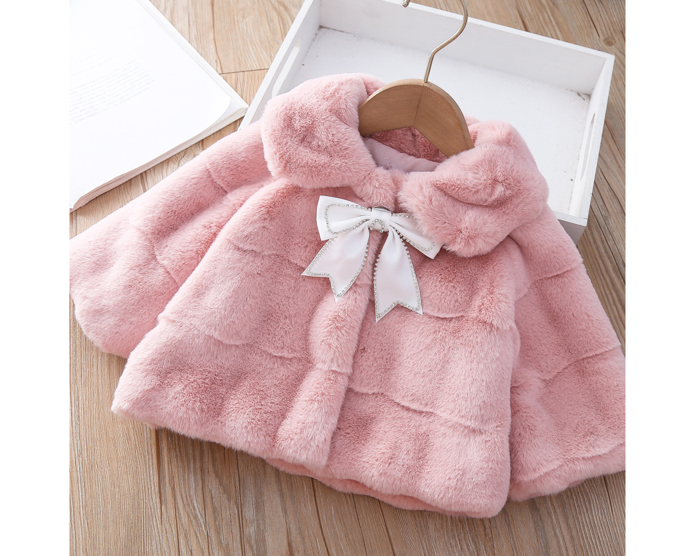 DOO/50523886/ 큐빅 리본 밍크 코트 공주 코트 리본 자켓 돌복 백일옷 공주코트