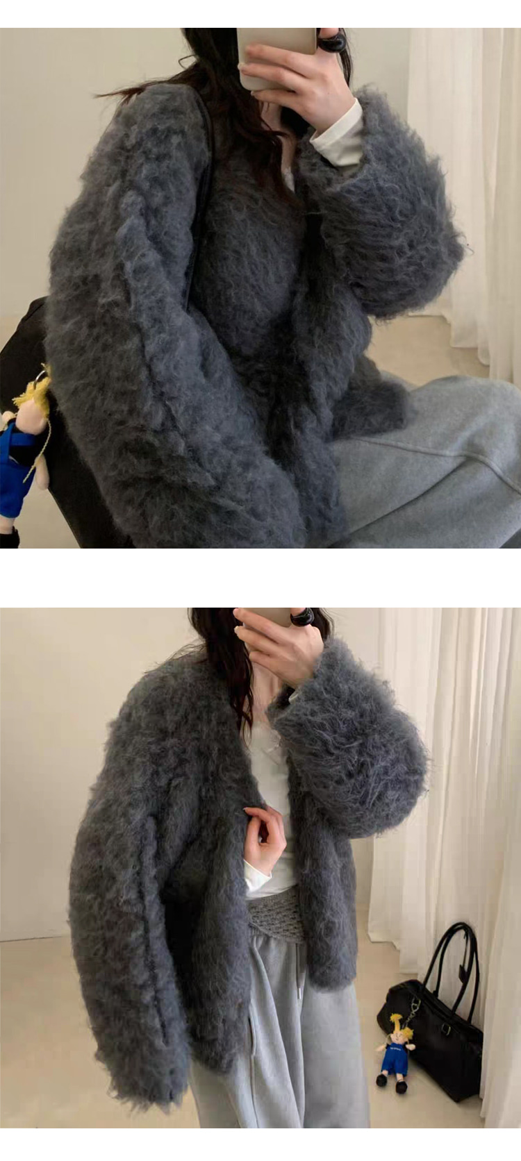 무료/ONN/[CD601]브러쉬 루즈핏 가디건 색상다양 오버핏 사이즈 다양