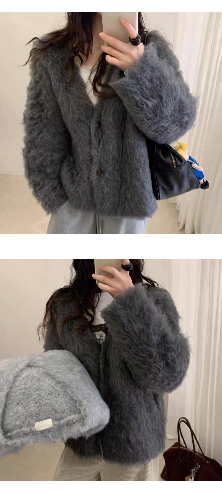 무료/ONN/[CD601]브러쉬 루즈핏 가디건 색상다양 오버핏 사이즈 다양