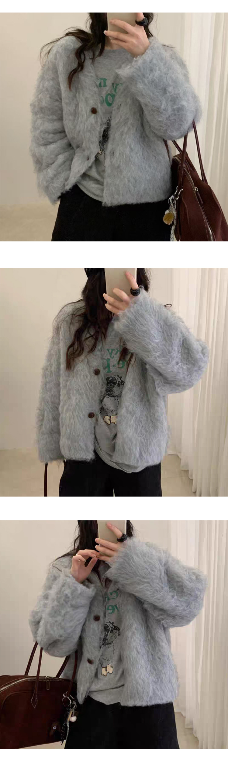 무료/ONN/[CD601]브러쉬 루즈핏 가디건 색상다양 오버핏 사이즈 다양