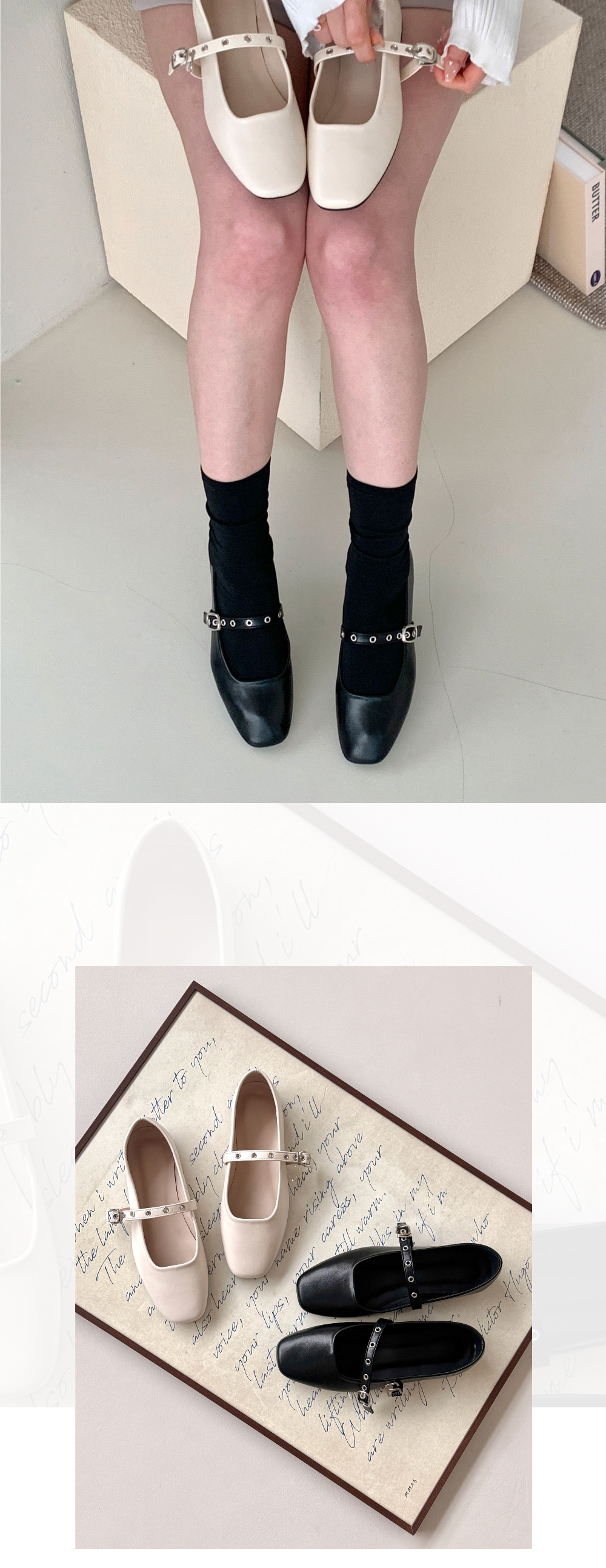 [LUC]무료/5234 발편한 여성 단화 직장인, 신입생,블랙, 화이트 발편한 구두 신고 벗기 편한 구멍 끈 여성 신발