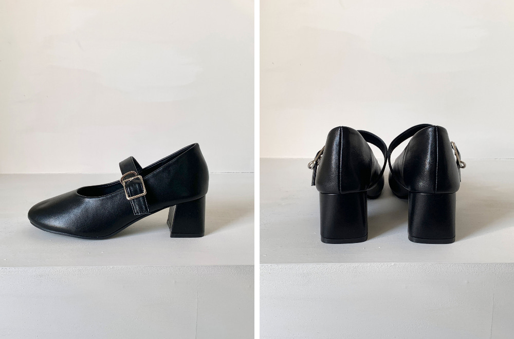 무료[luc] 5235 여성 엣지 슈즈 단화 직장인, 신입생,블랙, 화이트 발편한 구두 신고 벗기 편한 신발