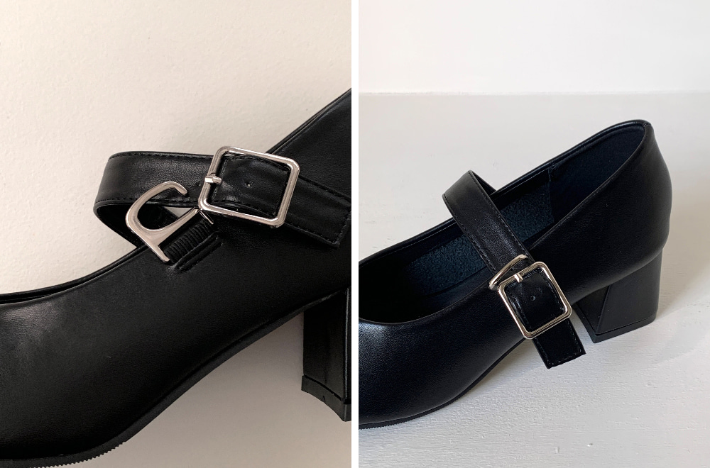 무료[luc] 5235 여성 엣지 슈즈 단화 직장인, 신입생,블랙, 화이트 발편한 구두 신고 벗기 편한 신발