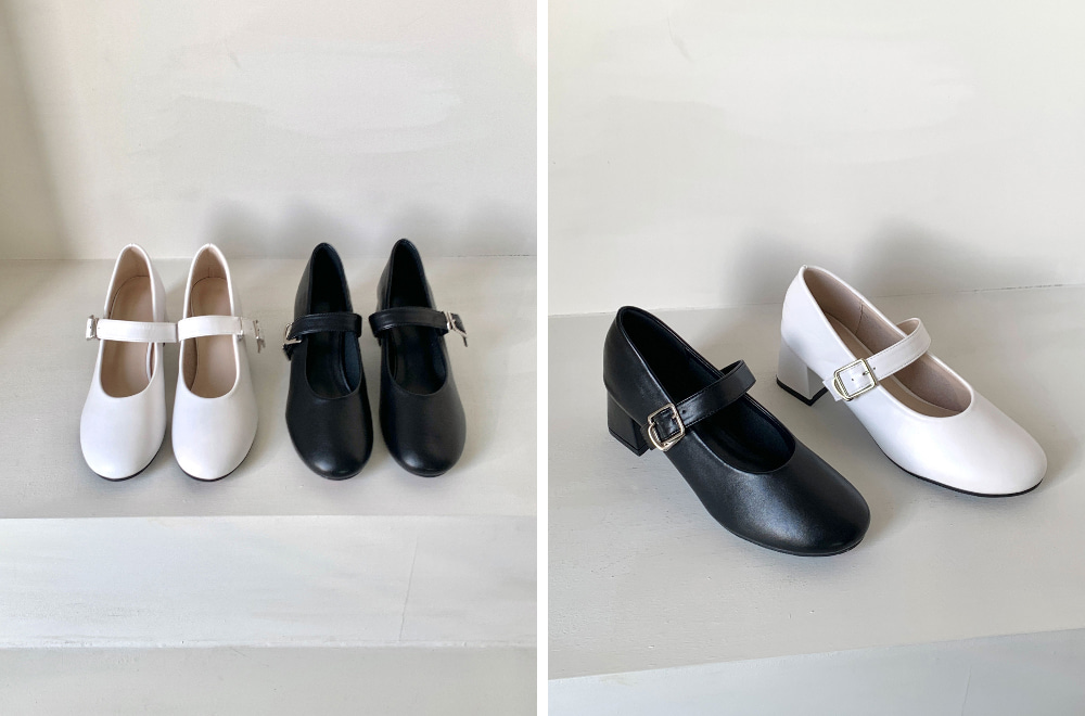 무료[luc] 5235 여성 엣지 슈즈 단화 직장인, 신입생,블랙, 화이트 발편한 구두 신고 벗기 편한 신발