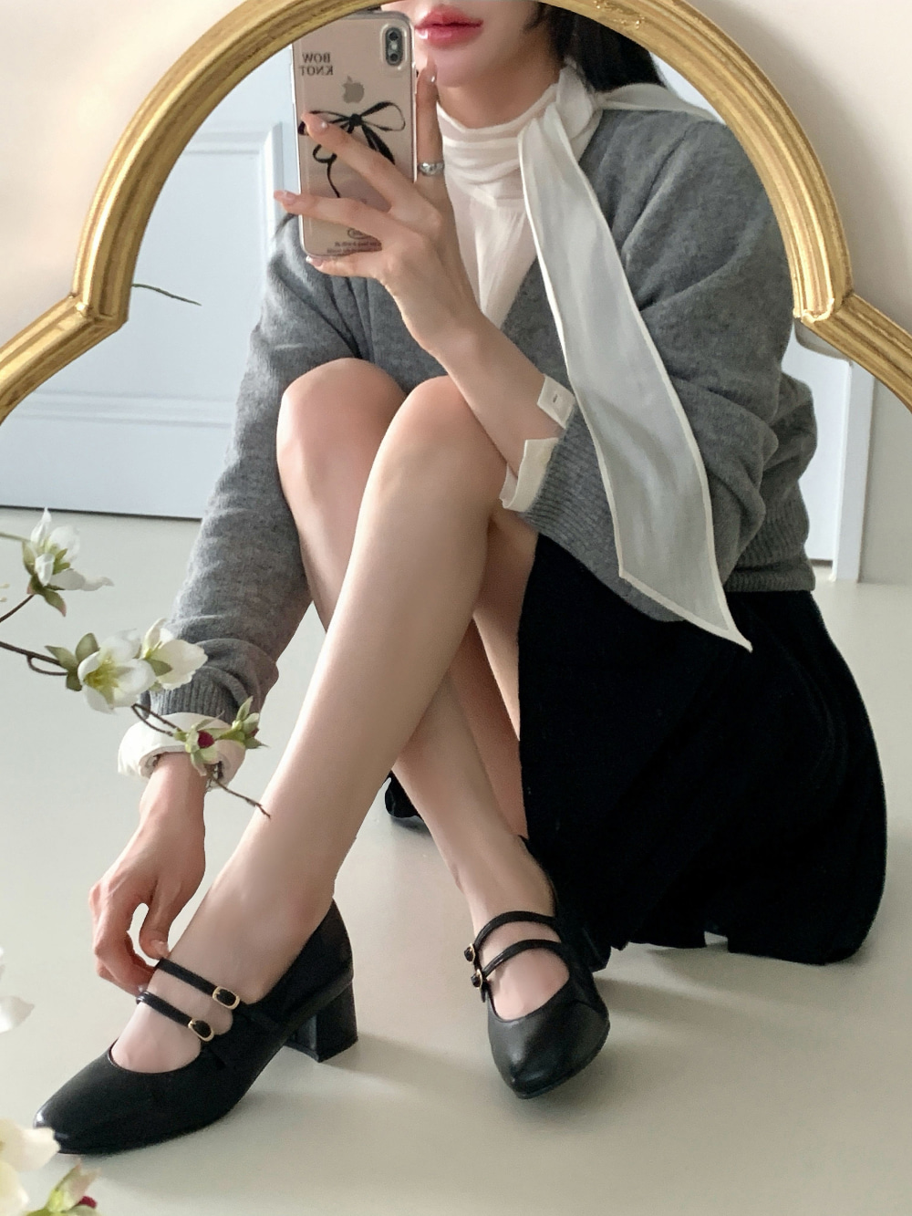 무료/[LUC]/5237 여성 엣지 슈즈 단화 플랫슈즈 투라인 단화 구두 발편한 신발 면접룩 신입룩