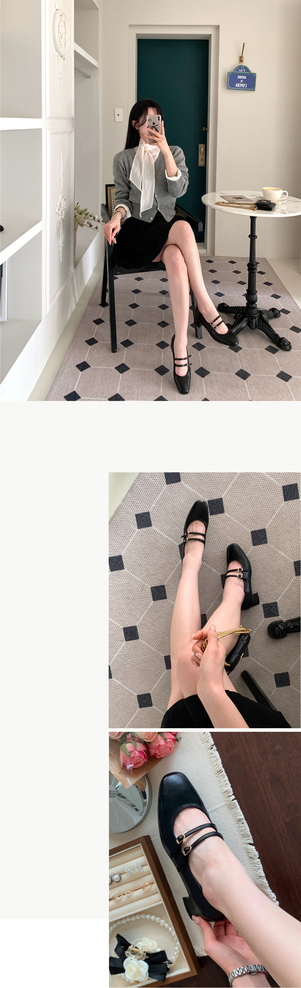 무료/[LUC]/5237 여성 엣지 슈즈 단화 플랫슈즈 투라인 단화 구두 발편한 신발 면접룩 신입룩