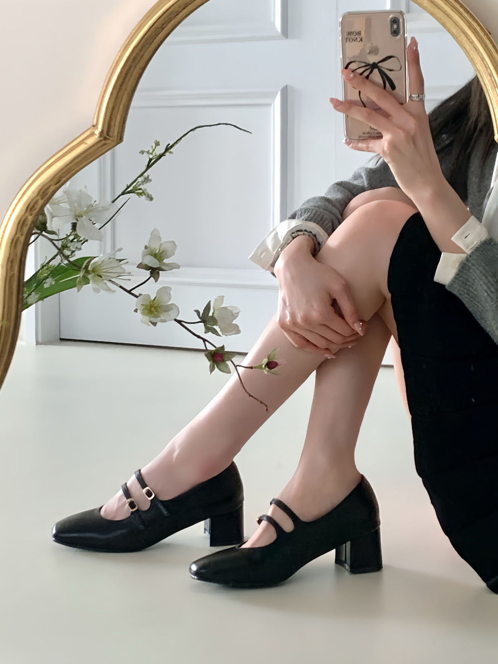 무료/[LUC]/5237 여성 엣지 슈즈 단화 플랫슈즈 투라인 단화 구두 발편한 신발 면접룩 신입룩