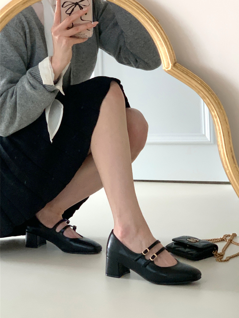 무료/[LUC]/5237 여성 엣지 슈즈 단화 플랫슈즈 투라인 단화 구두 발편한 신발 면접룩 신입룩