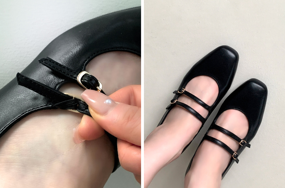 무료/[LUC]/5237 여성 엣지 슈즈 단화 플랫슈즈 투라인 단화 구두 발편한 신발 면접룩 신입룩