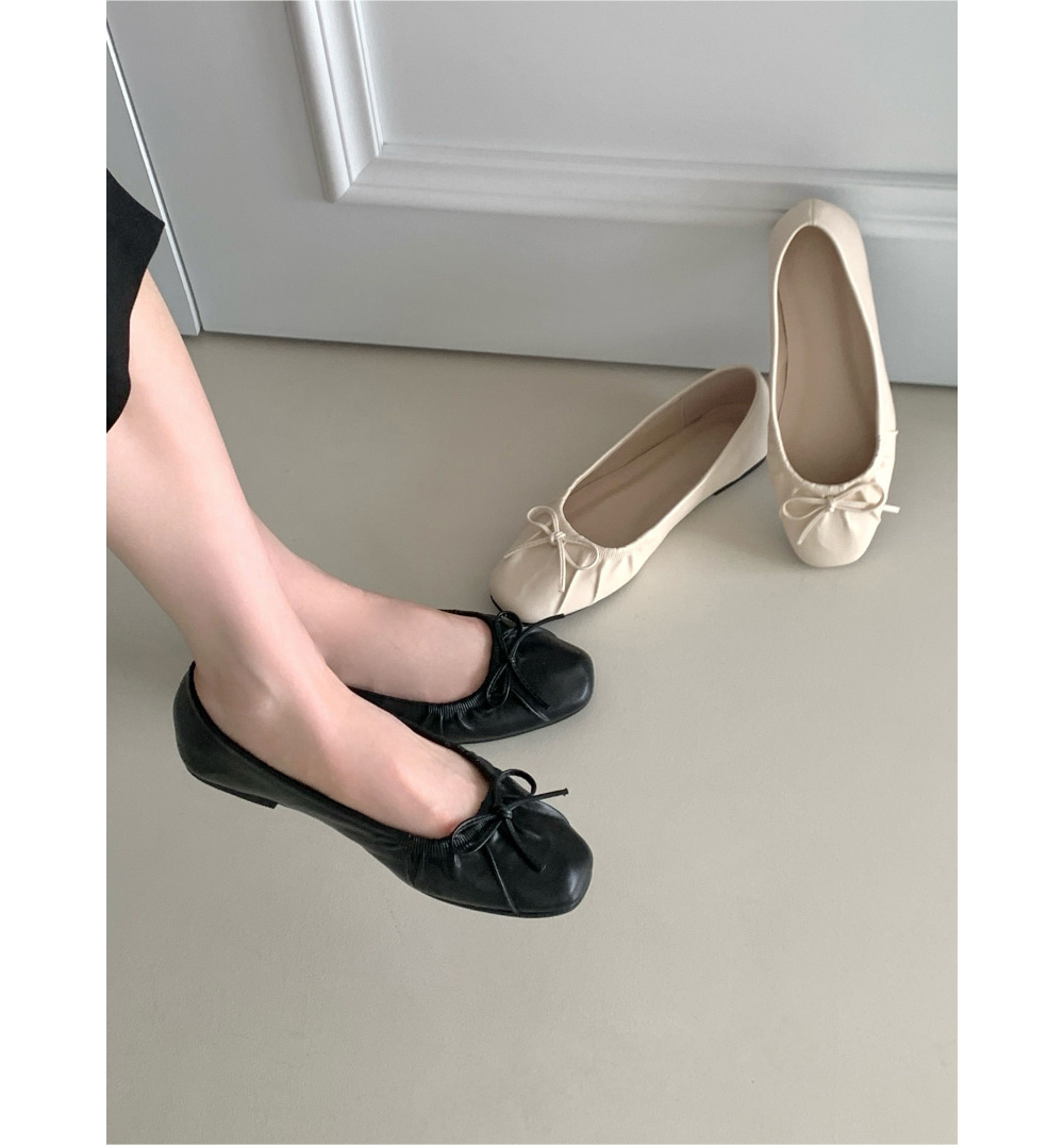 무료/[LUC]/5242 리본 플랫 슈즈 여성 엣지 슈즈 단화 슈즈 투라인 단화 구두 발편한 신발 면접룩 신입룩