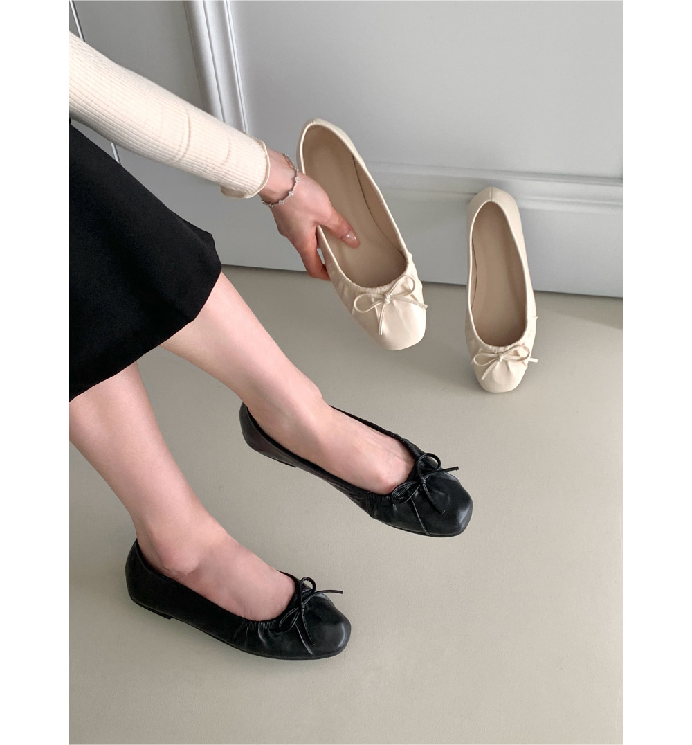 무료/[LUC]/5242 리본 플랫 슈즈 여성 엣지 슈즈 단화 슈즈 투라인 단화 구두 발편한 신발 면접룩 신입룩