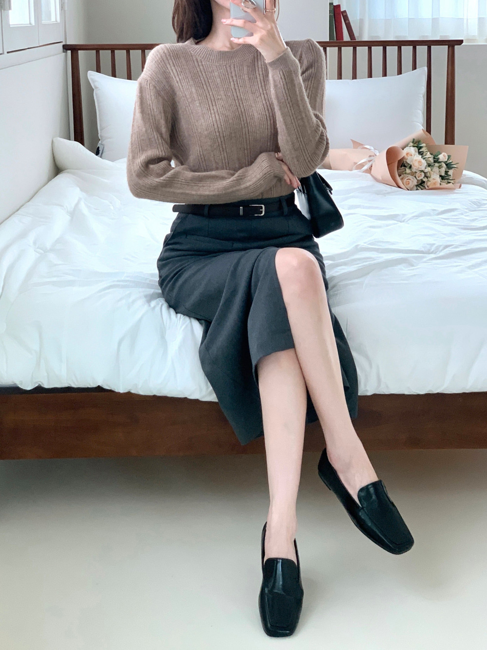 무료/[LUC]/5220 (3color) 정장 캐쥬얼 슈즈 여성  슈즈 단화 구두 굽낮은 스커트, 바지 모두 어울리는 신발