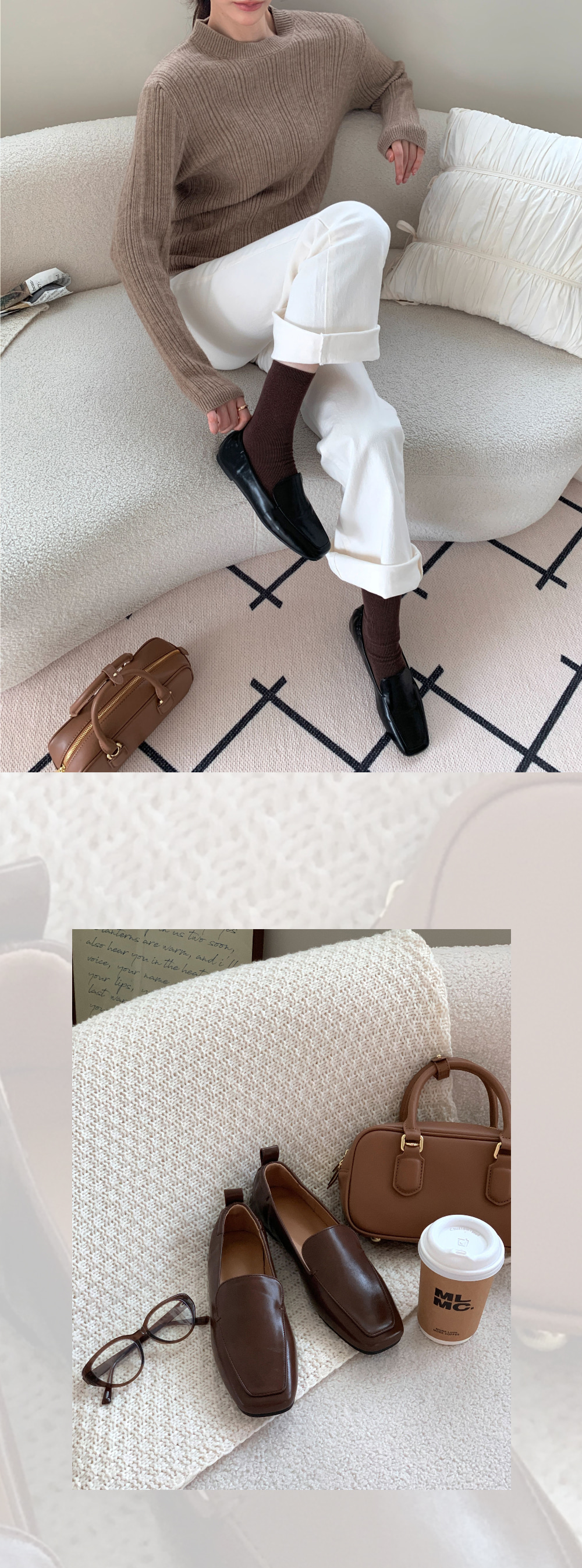 무료/[LUC]/5220 (3color) 정장 캐쥬얼 슈즈 여성  슈즈 단화 구두 굽낮은 스커트, 바지 모두 어울리는 신발