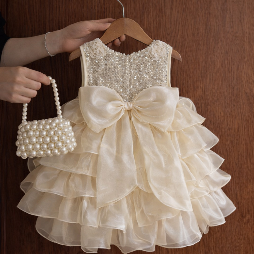 [DOO]64537473 캉캉 치마 샴페인 스팽글 빅리본 공주드레스 생일 축하 파티복