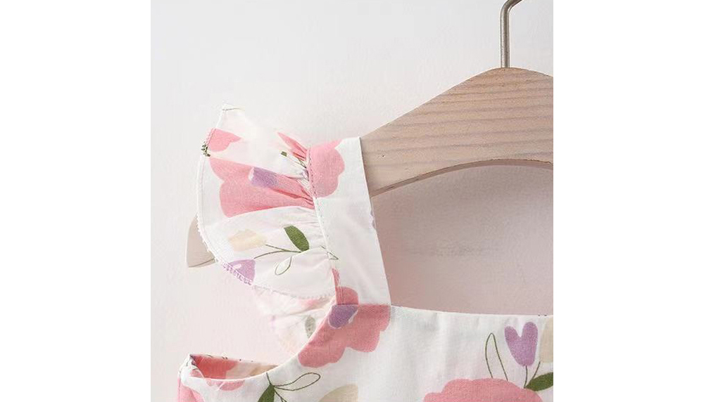 [DOO]44359330 햇플라 민소매 원피스 +모자 세트 아기 나시 꽃무늬 원피스