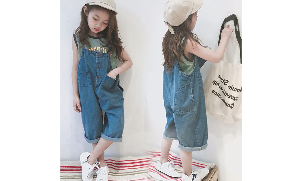 [DOO]10377781 귀여운 단추 롤업 멜빵바지 앞단추 맬방 반바지 배기바지