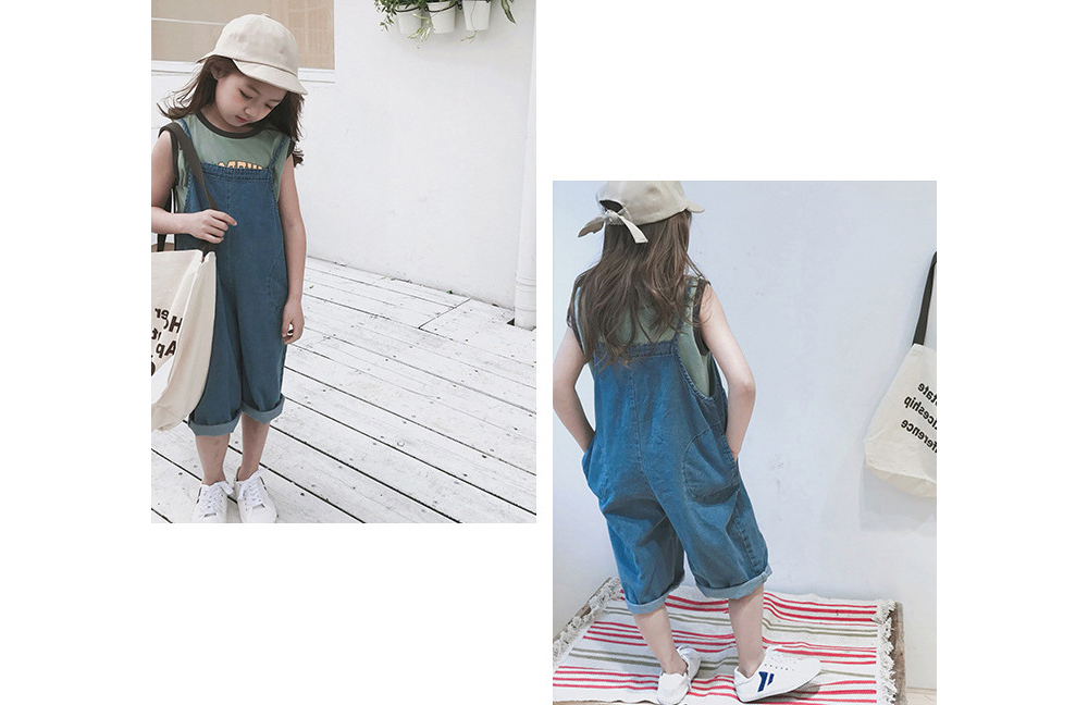 [DOO]10377781 귀여운 단추 롤업 멜빵바지 앞단추 맬방 반바지 배기바지