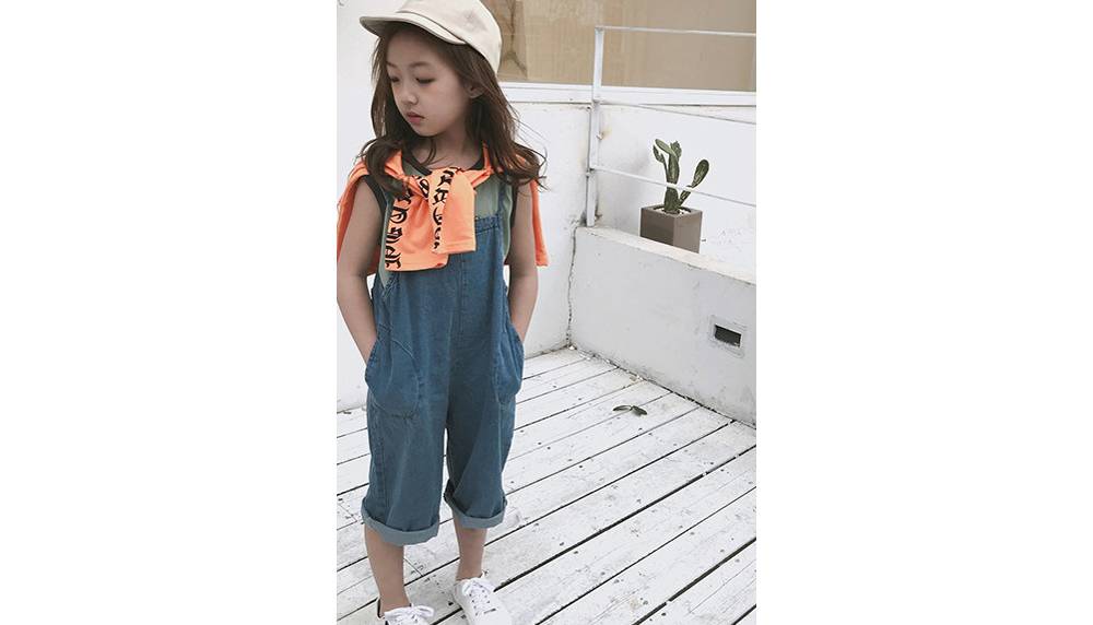 [DOO]10377781 귀여운 단추 롤업 멜빵바지 앞단추 맬방 반바지 배기바지