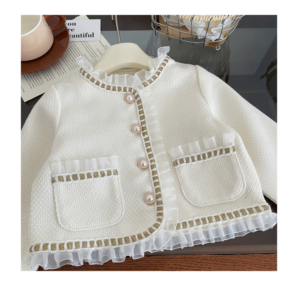 [DOO]64666974아이보리 트위드 자켓 플리츠 스커트 세트 