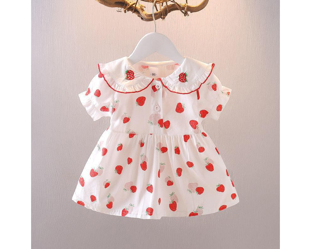 [DOO] 46253781 딸기 카라 원피스 스트로베리 귀여운 여아 여름 돌 원피스
