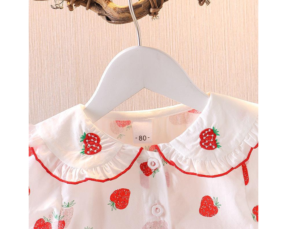 [DOO] 46253781 딸기 카라 원피스 스트로베리 귀여운 여아 여름 돌 원피스