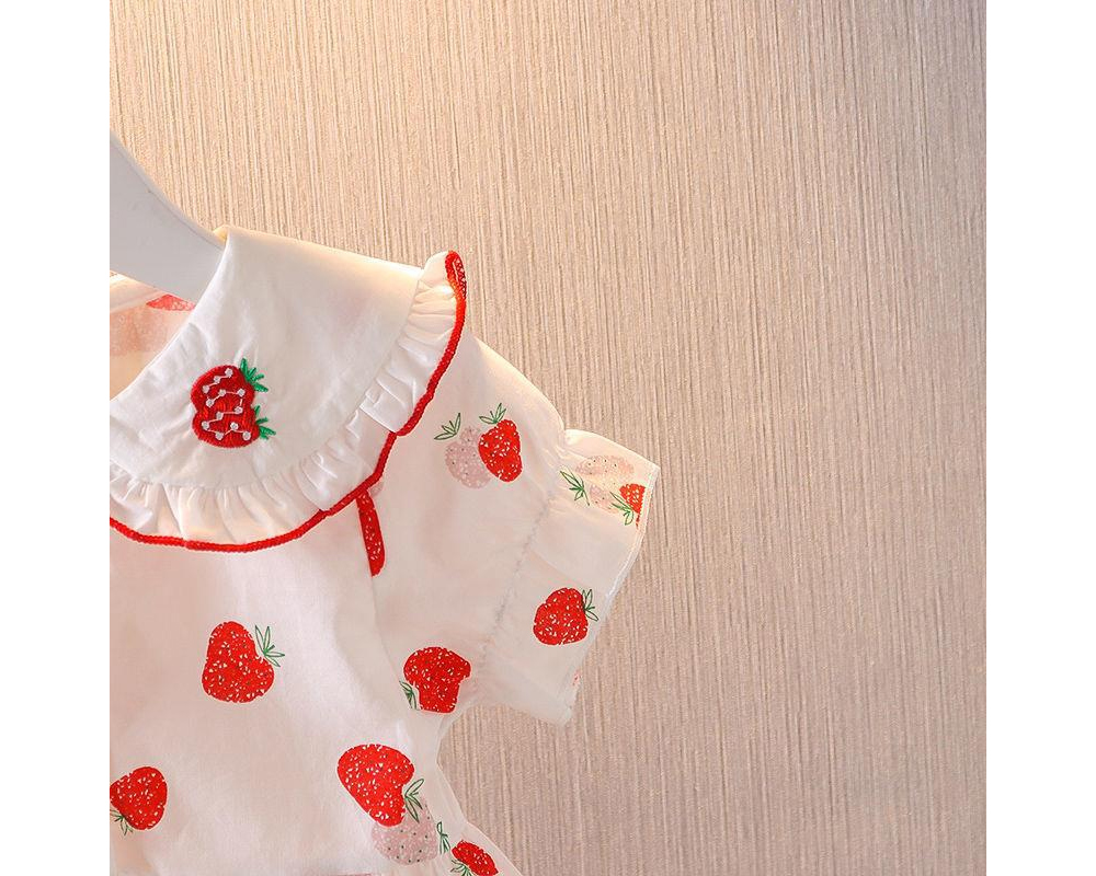 [DOO] 46253781 딸기 카라 원피스 스트로베리 귀여운 여아 여름 돌 원피스