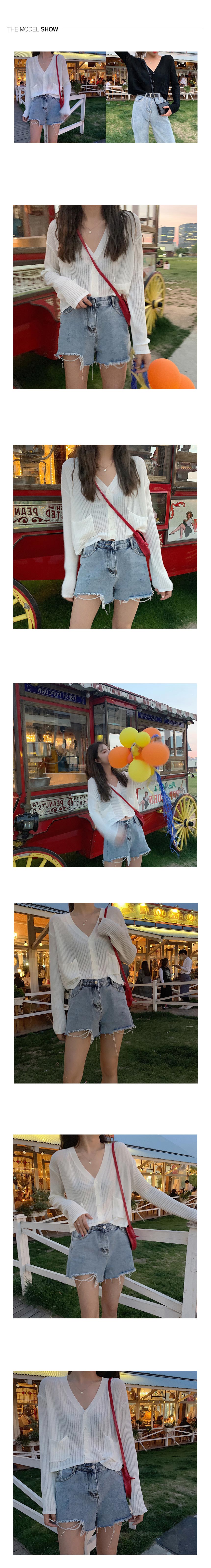 [제이스] P0000BUF 시스루 골지 가디건 (2Color)