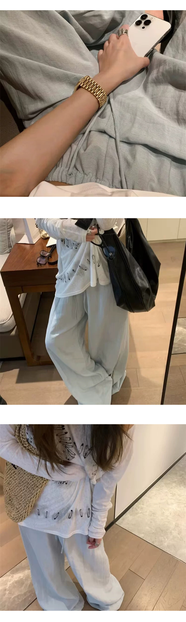 [PT290]린넨 밴딩 와이드 팬츠 체형커버 편한 여름 바지