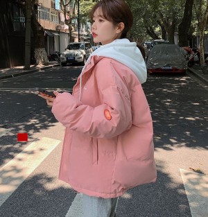 무료 [DOO]52564369/ 오버핏 페이크 후드 여성 웰론 패딩 점퍼 겨울 방한 캐주얼 점퍼 자켓