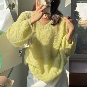 무료/ONN /[NT635]파스텔 브이넥 니트 데일리룩 모던 스타일로 데이트룩 러블리 니트 티셔츠