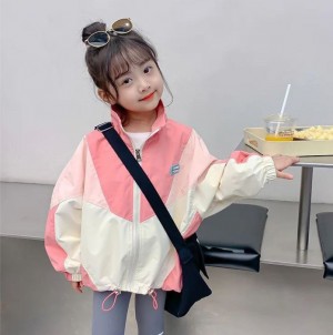 [DOO]45296054 솜사탕 파스텔 바람막이 앞지퍼 칼라 핑크 하늘 아랫단 조임 여아 점퍼 소풍 나들이 여행