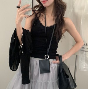 ONN/ [T337]레이스 캡내장 끈나시 브라 포함 브이넥 러블리 이너웨어 민소매 레이어드 러블리룩
