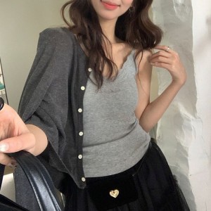 ONN/ [T337]레이스 캡내장 끈나시 브라 포함 브이넥 러블리 이너웨어 민소매 레이어드 러블리룩