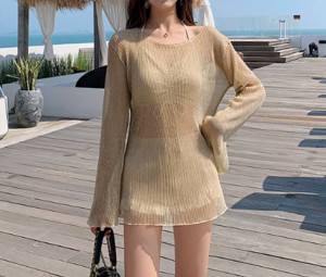 DOO/ 34902353 글림 커버업 3피스 수영복 비키니 모노키니 래쉬가드 일체형 치마 세트 몸매보정 치마 세트