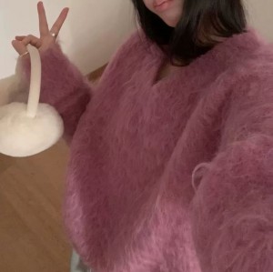 ONN/[NT708] 신축성 브러쉬 브이넥 니트 색상다양 오버핏 사이즈 다양