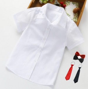 [DOO]14619650 아동 행사용 흰색 반팔 남방  유아 어린이집  유치원 연주회  나비 넥타이 남녀공용 카라 남방 셔츠 재롱잔치