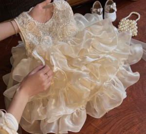 [DOO]64537473 캉캉 치마 샴페인 스팽글 빅리본 공주드레스 생일 축하 파티복